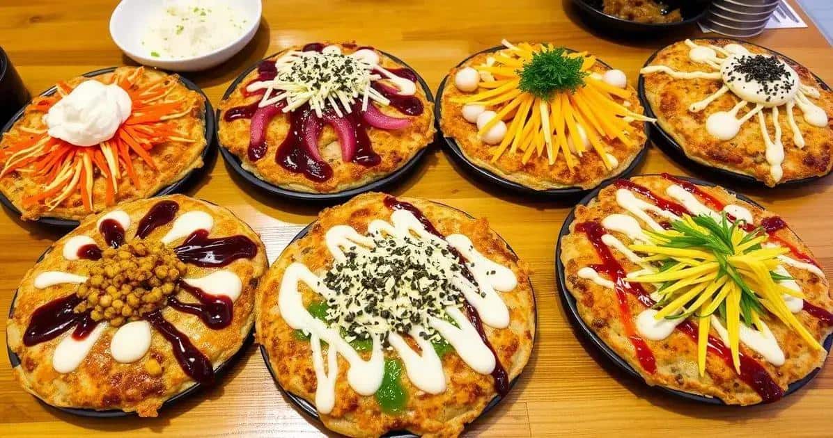 Coberturas e Variedades do Okonomiyaki