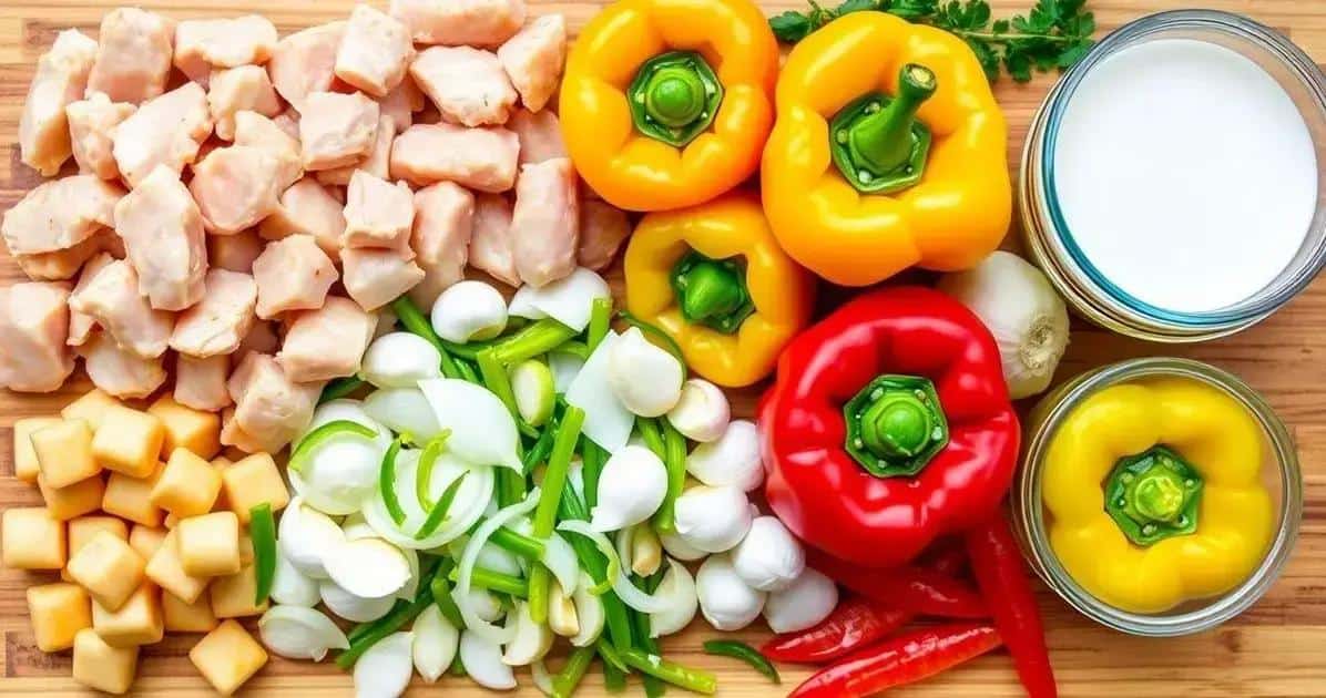 Ingredientes para o Xinxin de Galinha