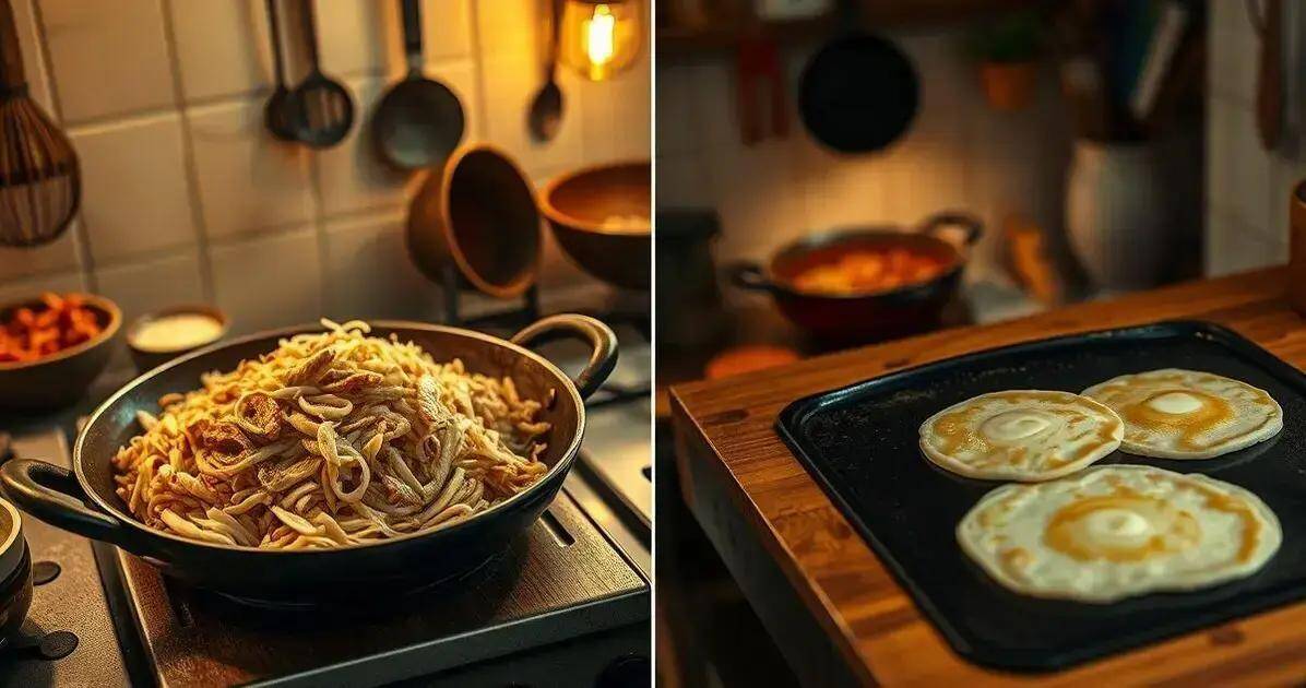 Método de Preparo da Tapioca com Frango Desfiado