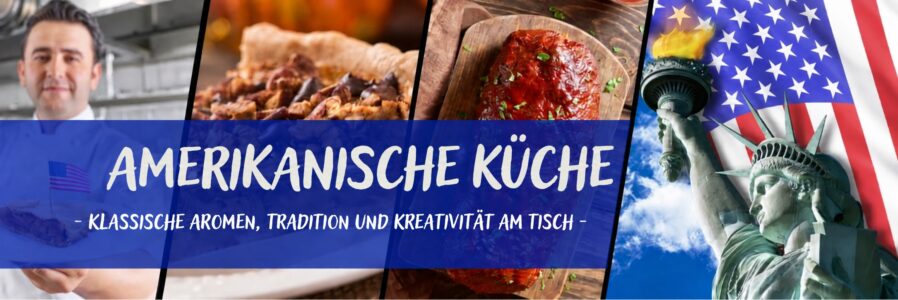 Typische amerikanische Gerichte mit Hamburgern, Pommes frites und Apfelkuchen.