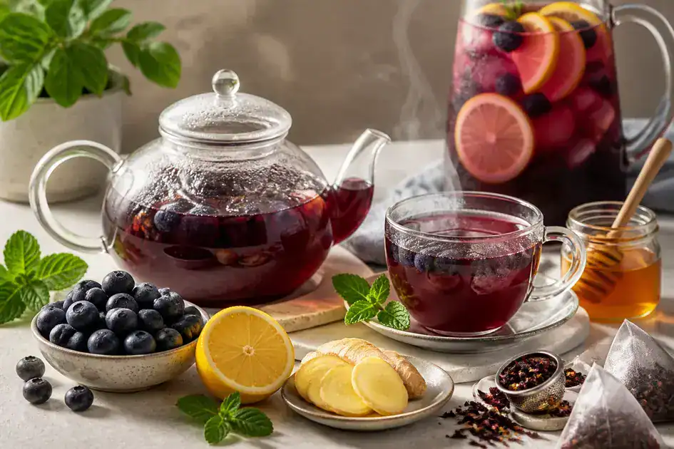 How to prepare blueberry tea: step-by-step recipe