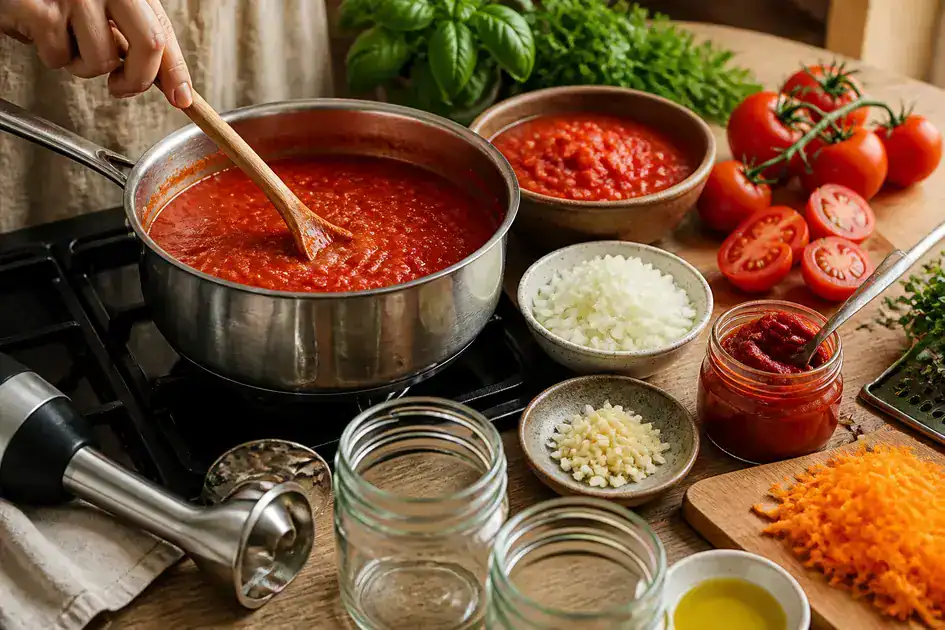 How to prepare homemade tomato sauce step by step