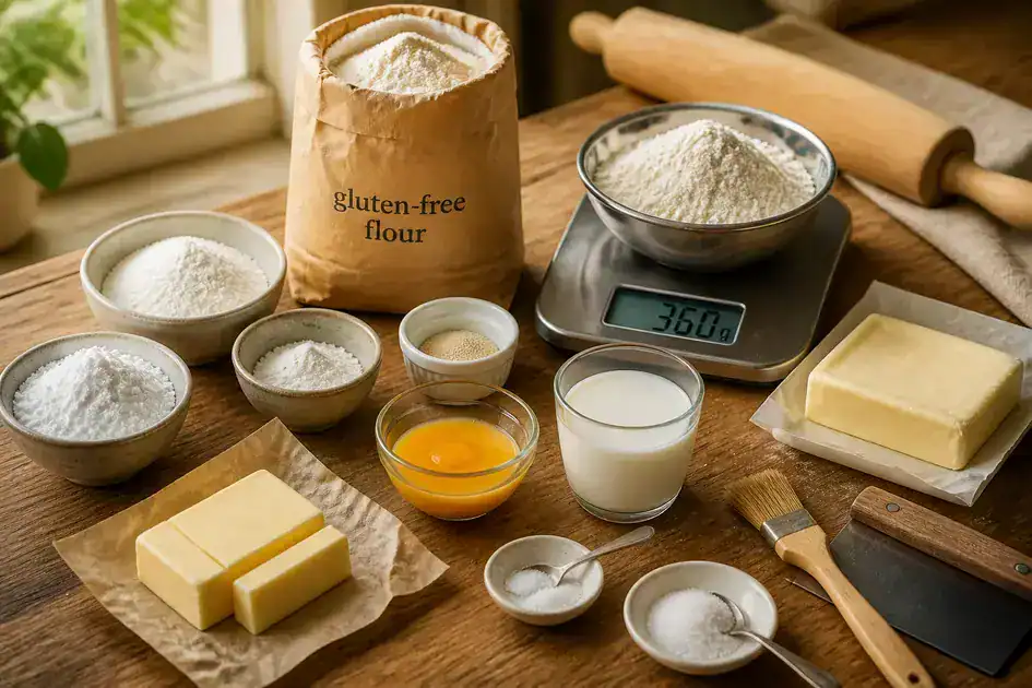 Ingredients of gluten-free croissants