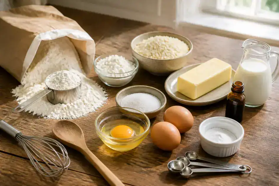 Ingredients of gluten-free cupcakes