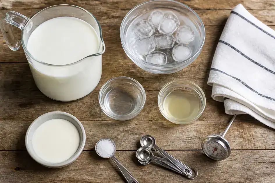 Ingredients of recipe Homemade Mozzarella Cheese