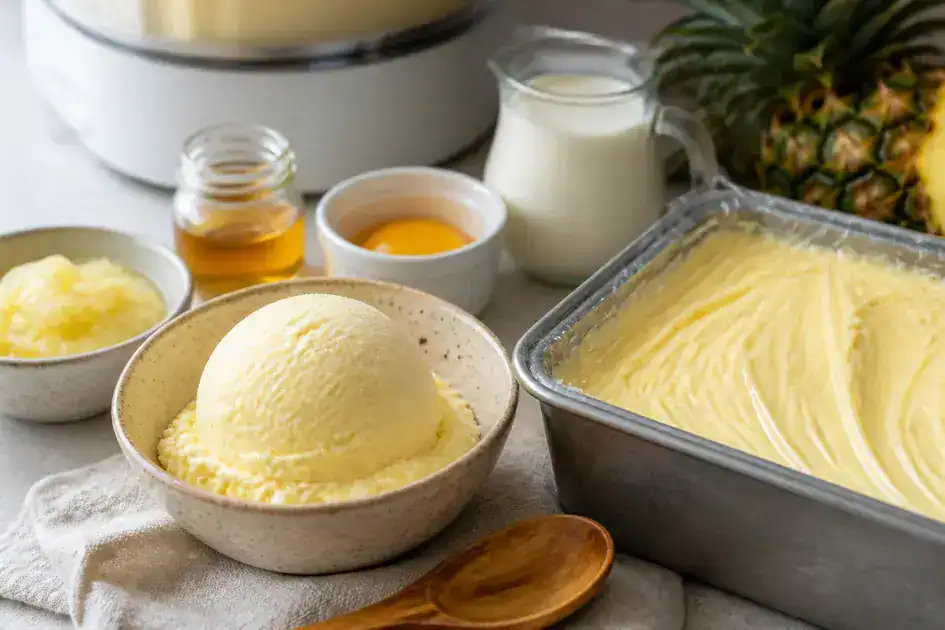 Texture and freezing tips for smooth pineapple ice cream