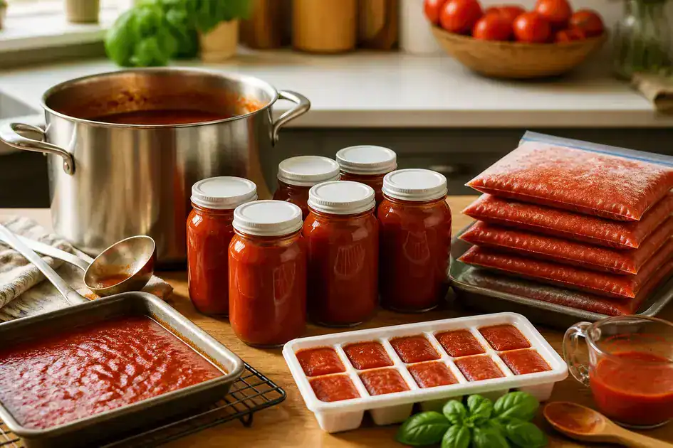 Tips, storage and batch-cooking for homemade tomato sauce