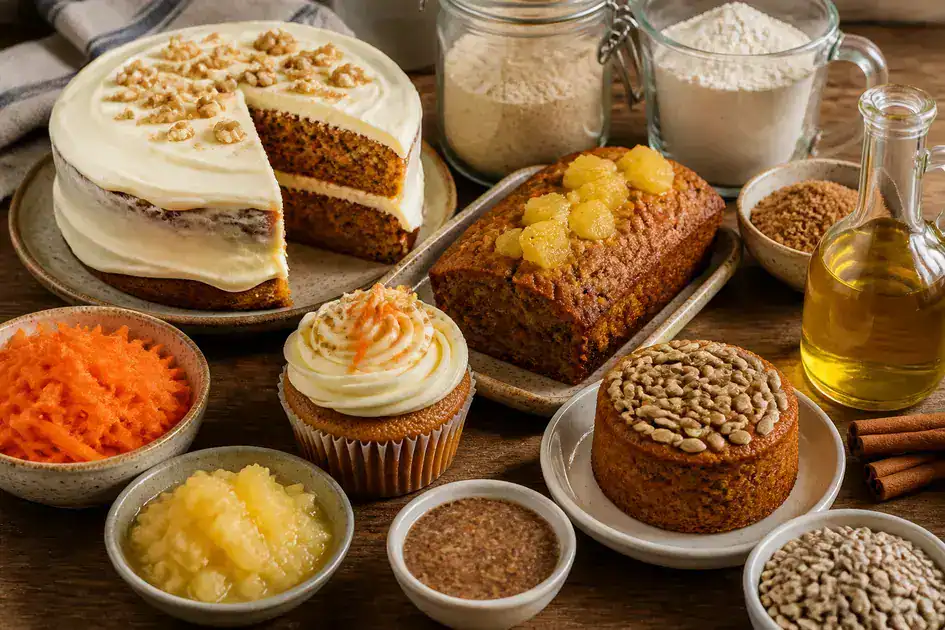 Variations of gluten-free carrot cake