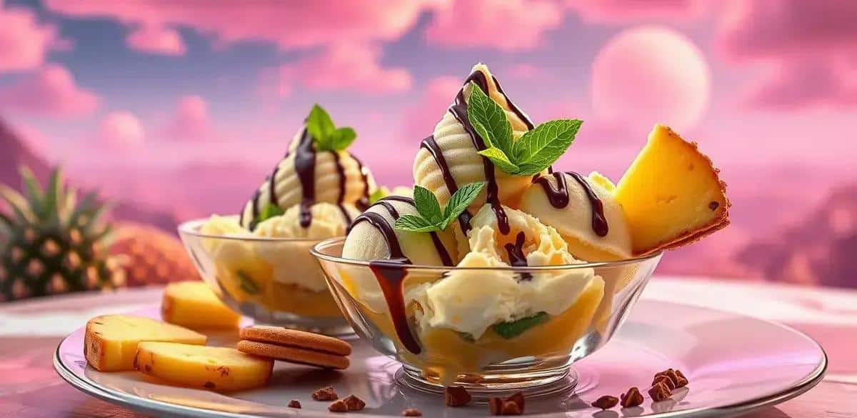 Como servir o Gelado de Abacaxi Como servir o Gelado de Abacaxi