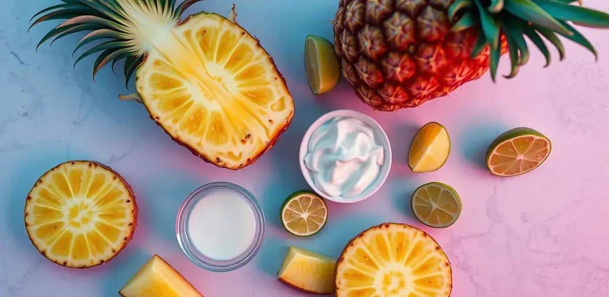 Ingredientes do Gelado de Abacaxi Prático