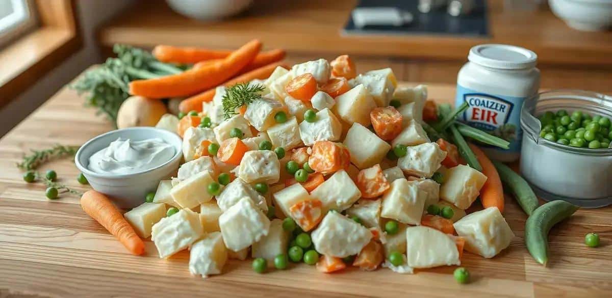 Ingredientes para Salada de Batata com Maionese