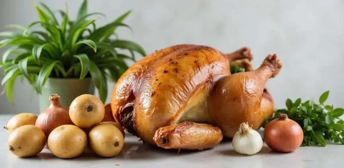 Ingredientes para o Frango Assado com Batatas
