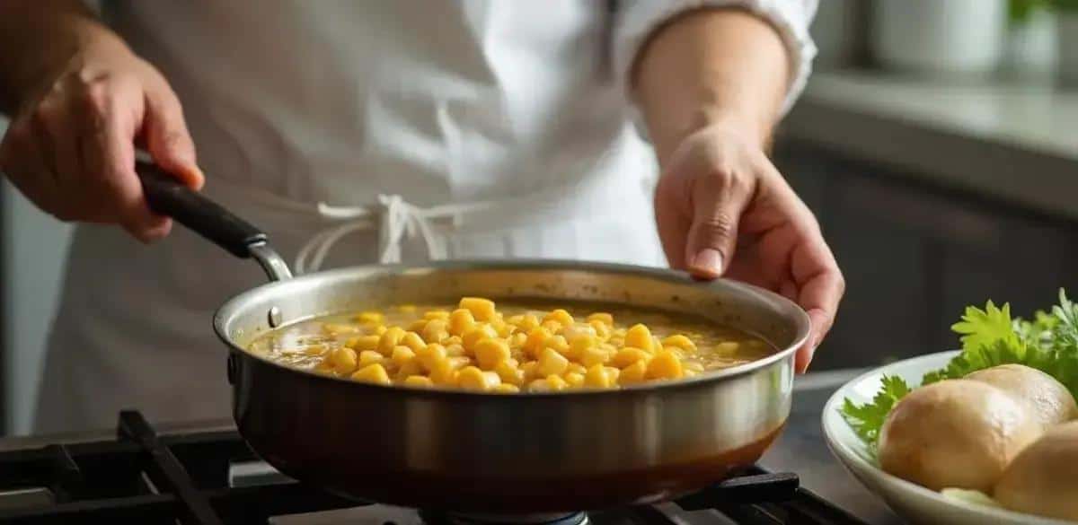 Método de Preparo da Sopa de Milho com Frango