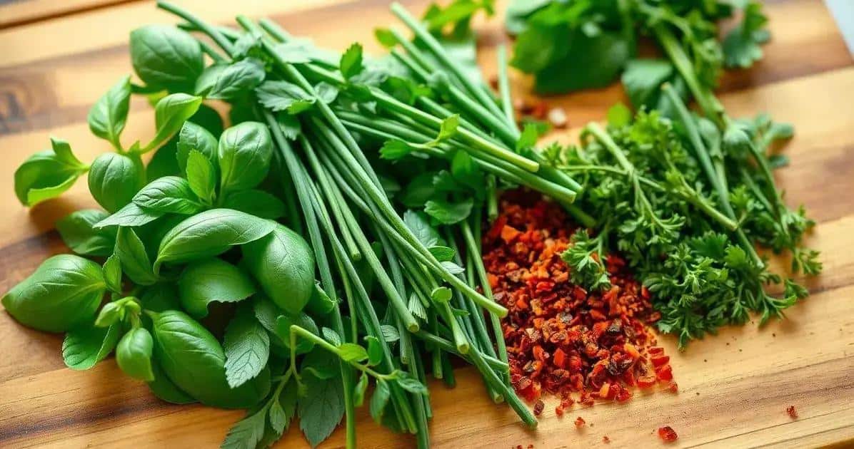 Ervas e Temperos para sua Omelete de Forno