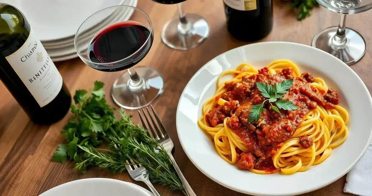 Harmonização de Vinhos com Tagliatelle