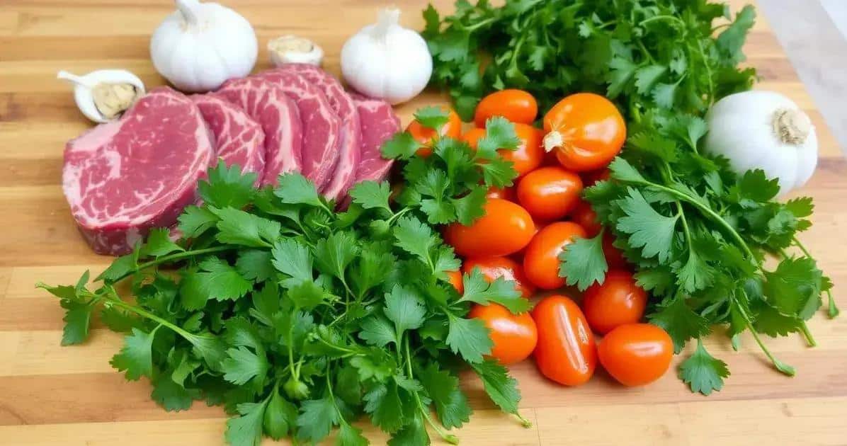 Ingredientes da Carne na Chapa