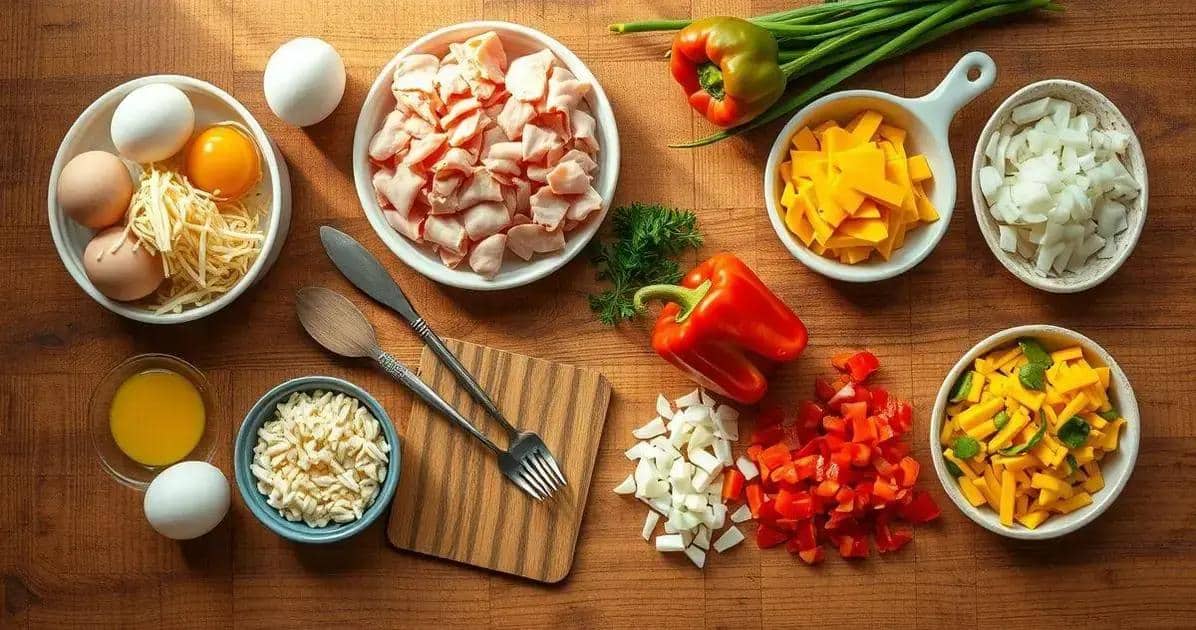 Ingredientes da Omelete de Forno Prático