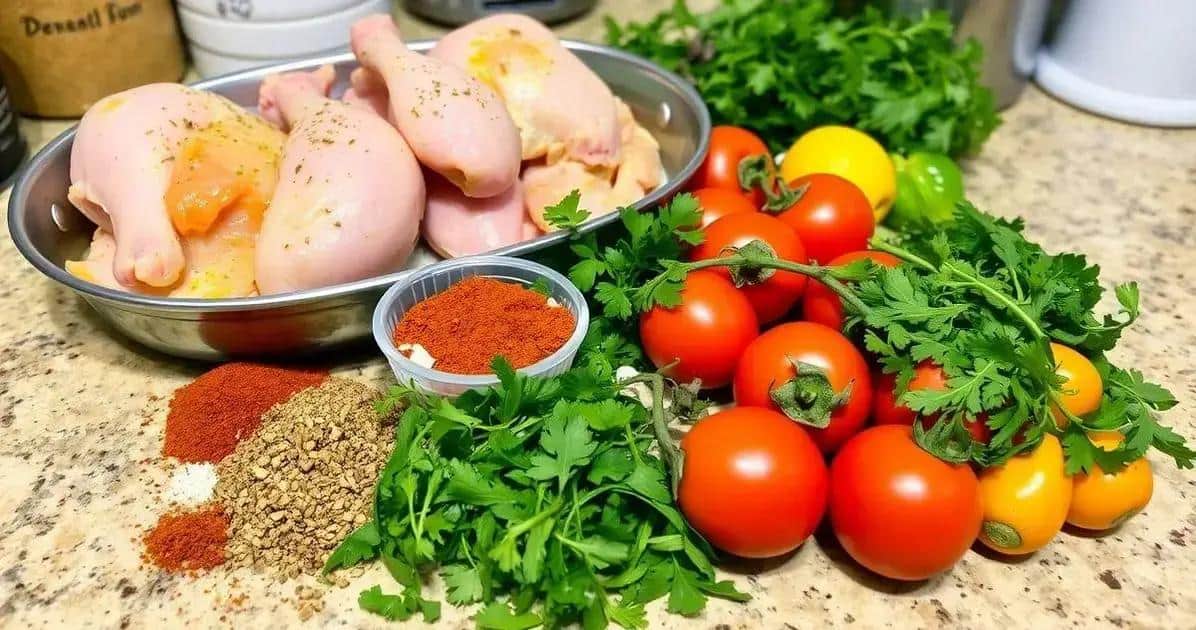 Ingredientes da Receita Butter Chicken