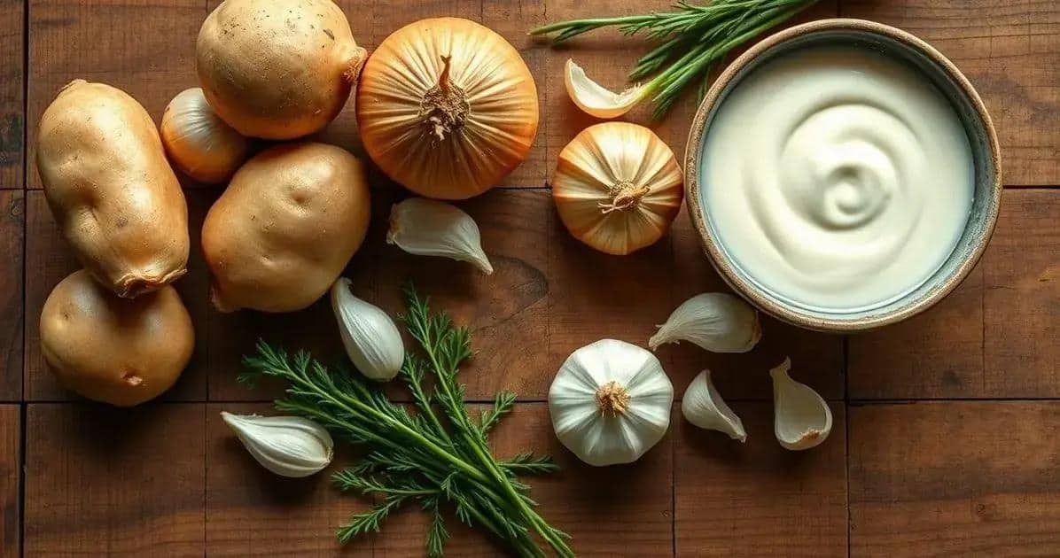 Ingredientes da Sopa Cremosa
