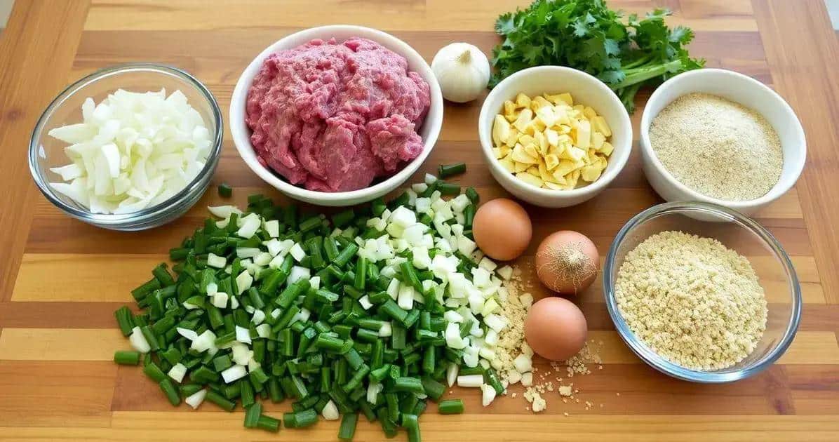 Ingredientes do Bolinho de Carne