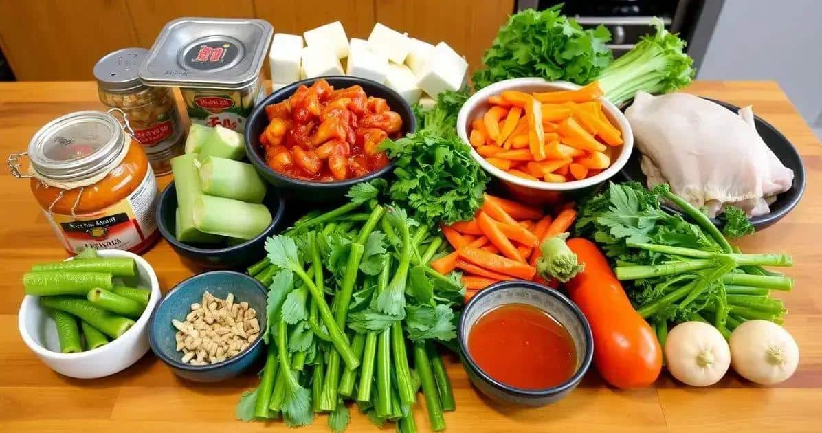 Ingredientes do Kimchi Jjigae