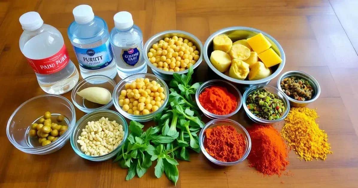 Ingredientes do Pani Puri