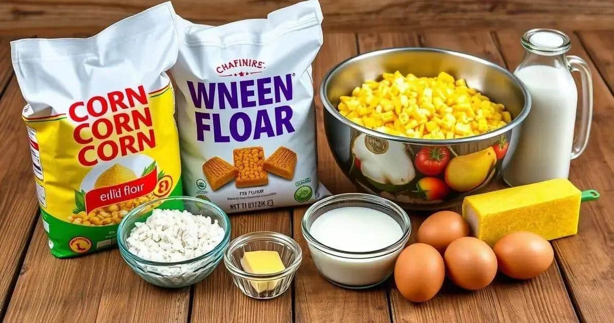 Ingredientes do Pão de Milho