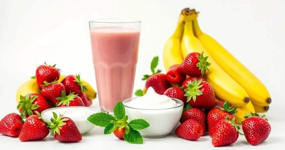 Ingredientes do Smoothie de Morango