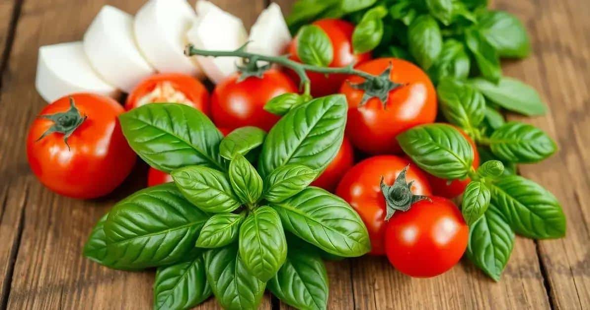 Ingredientes para a Salada Caprese Fácil