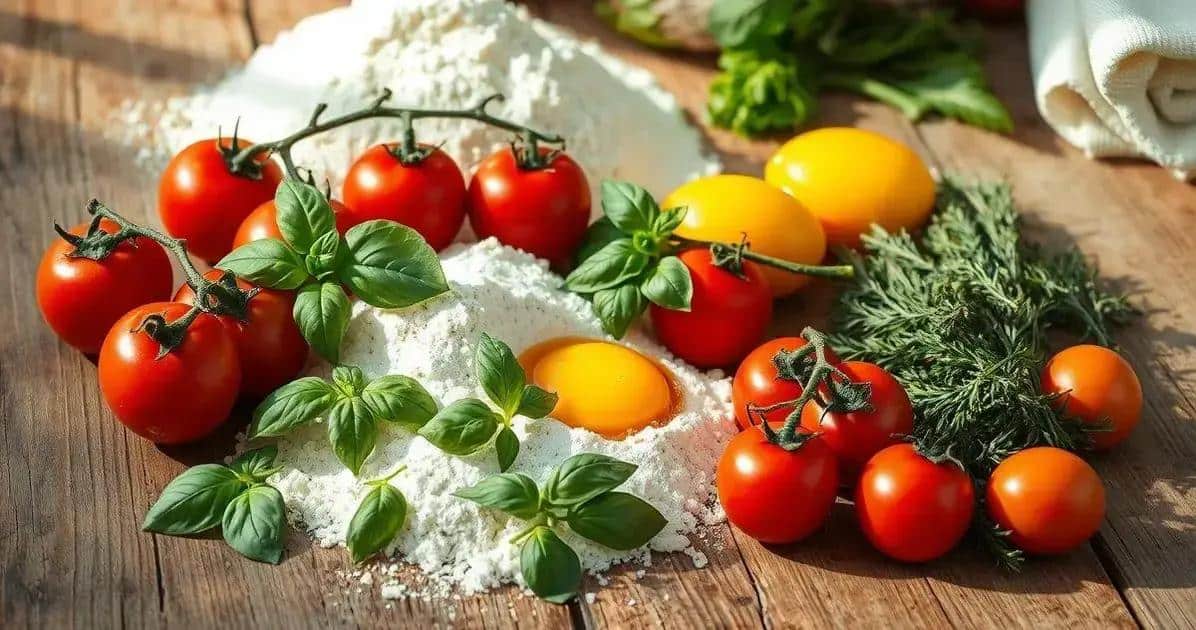 Ingredientes para Tagliatelle com Ragù