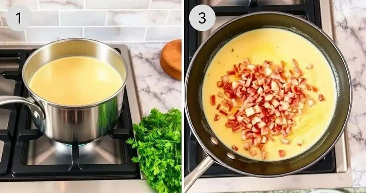 Modo de Preparo do Creme de Batata com Bacon