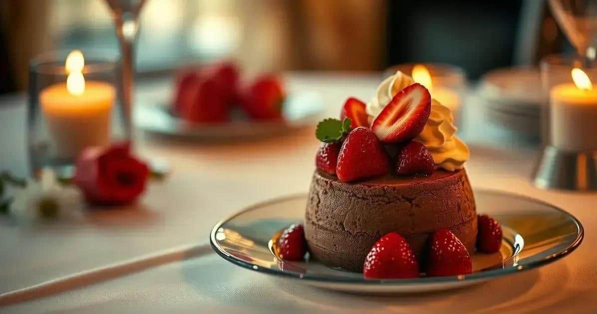 mousse de chocolate romântico Mousse “Beijo de Cinema”