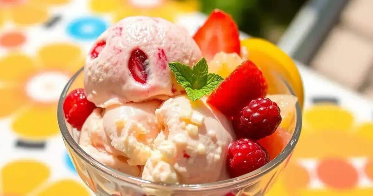 Receita de sorvete caseiro com frutas Receita de sorvete caseiro com frutas