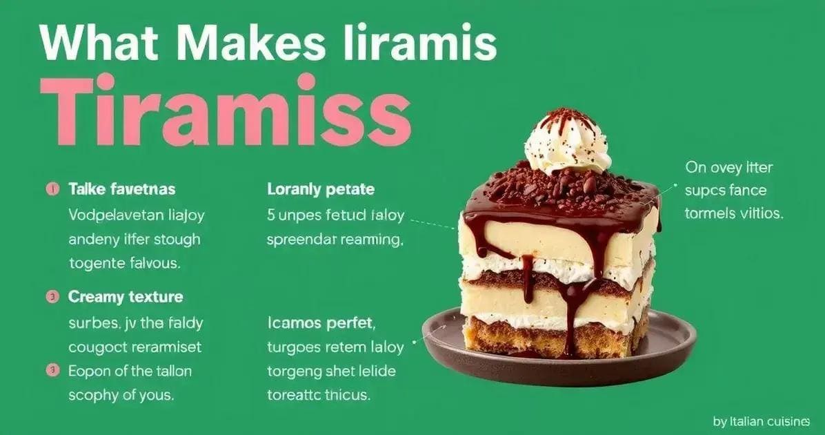 O que faz do Tiramisù uma sobremesa única?