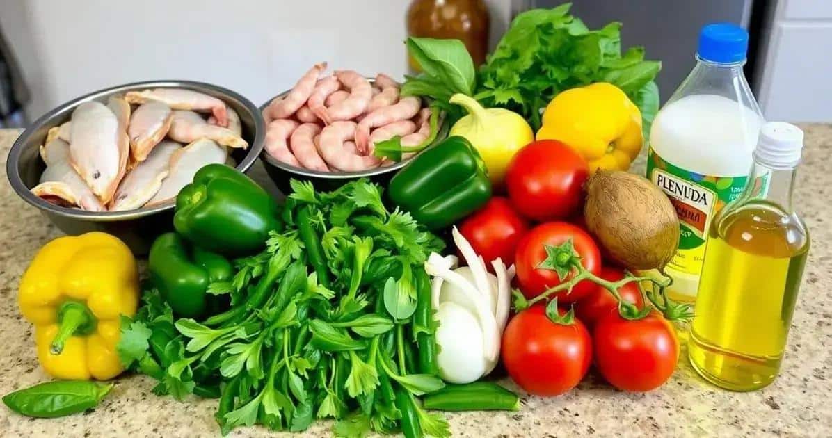 Ingredientes da Moqueca Baiana