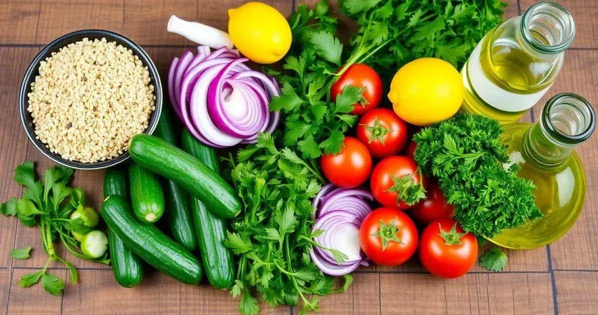 Ingredientes da Salada de Quinoa Prática
