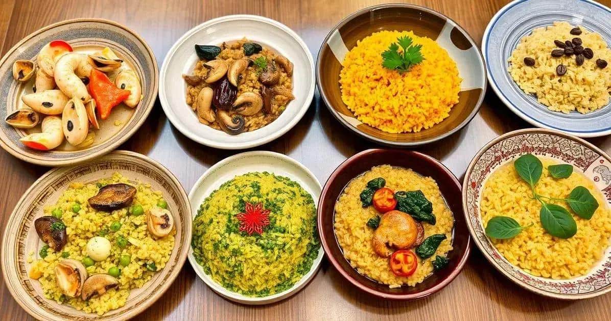Variações do Risoto de Panela de Pressão