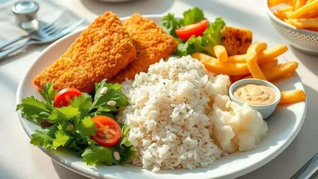 Acompanhamentos que combinam com filé de peixe empanado