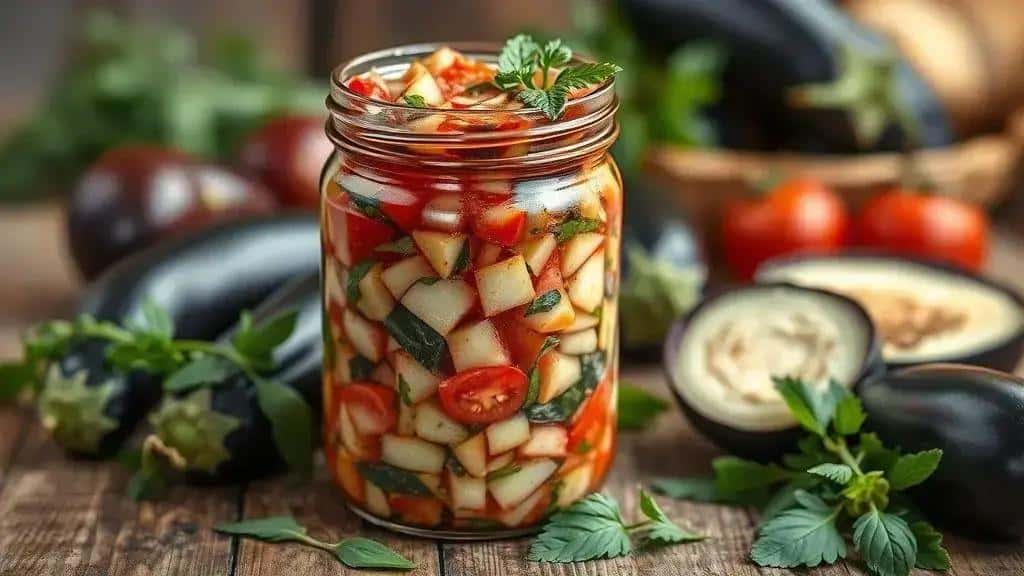 Antepasto de Berinjela de Vidro 5 Antepasto de Berinjela de Vidro