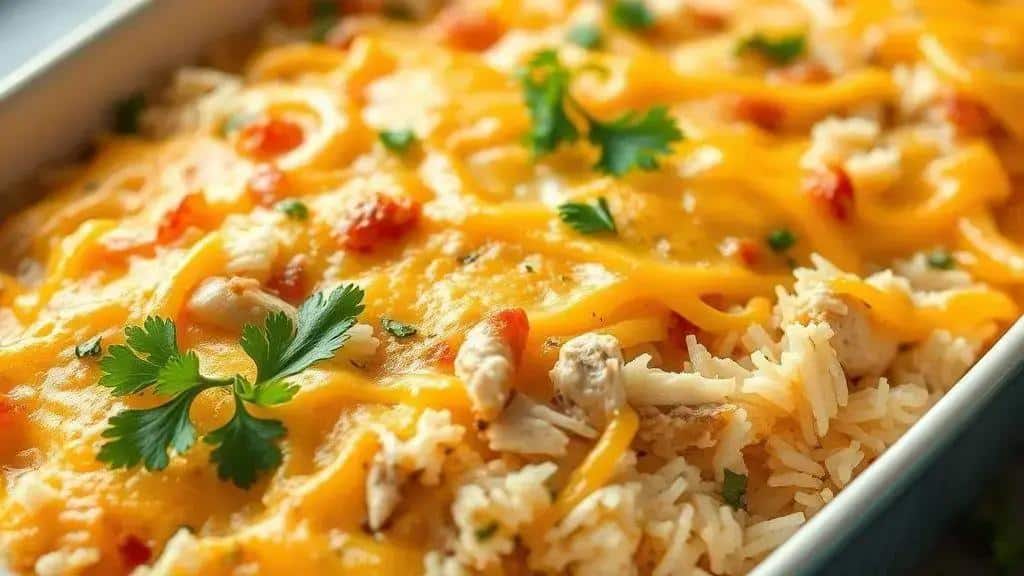 Arroz de Forno com Frango e Queijo