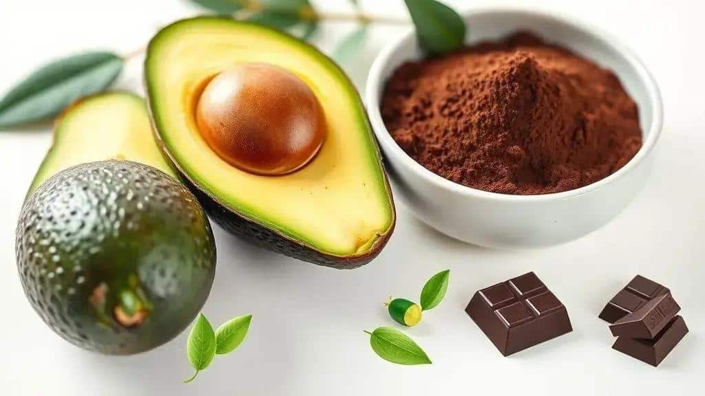 Benefícios nutricionais do abacate e do cacau