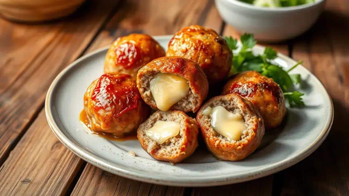 Bolinha de Carne com Queijo Recheada