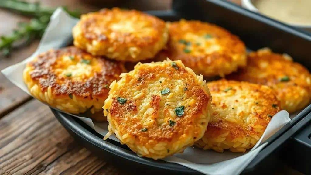 Bolinho de Arroz na Air Fryer