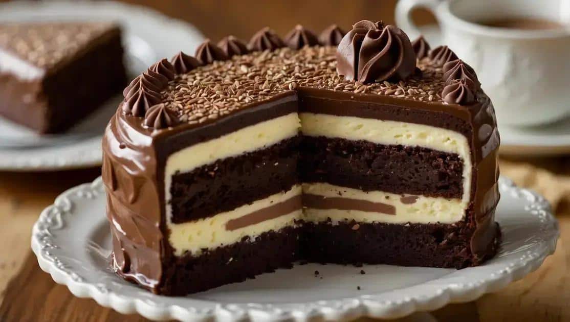 Bolo de Aniversário Recheado com Brigadeiro