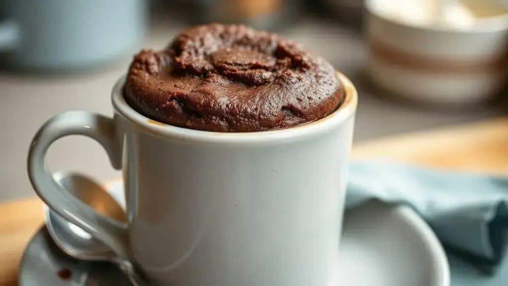 Bolo de Caneca de Chocolate em 3 Minutos