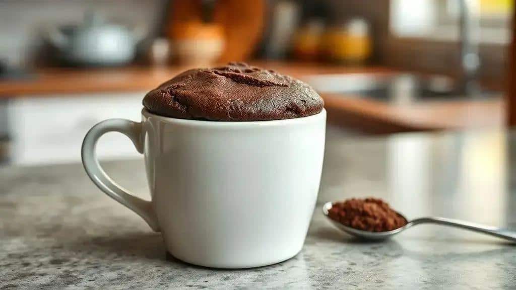Bolo de Caneca de Chocolate em 3 Minutos