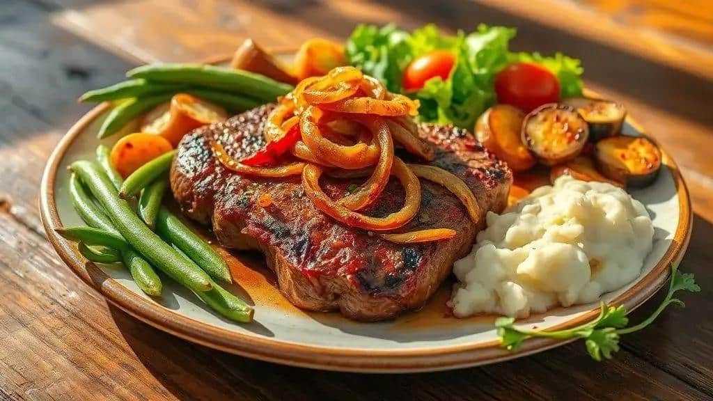 Combinações perfeitas para acompanhar o bife acebolado Combinações perfeitas para acompanhar o bife acebolado