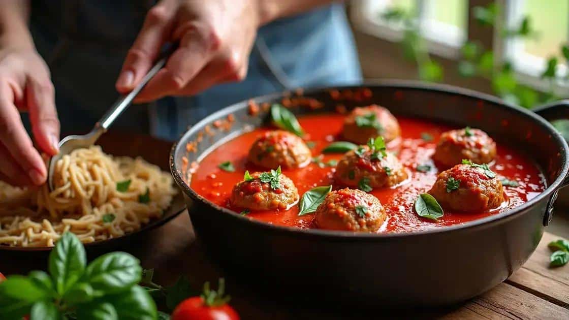 Como preparar almôndegas ao molho de tomate caseiro