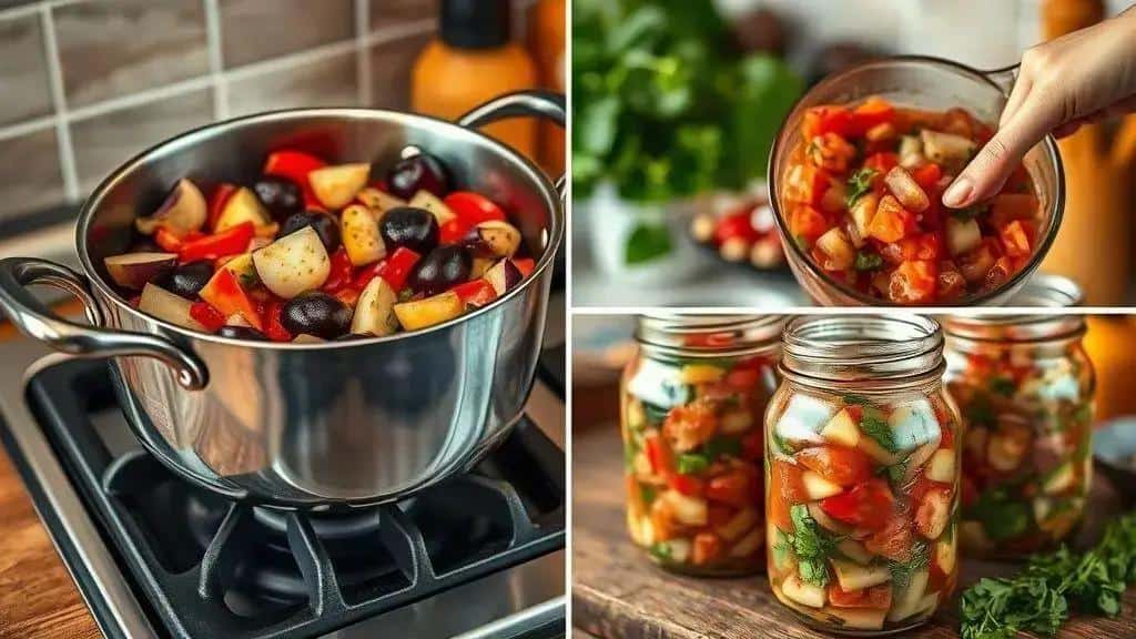 Como preparar antepasto de berinjela de vidro