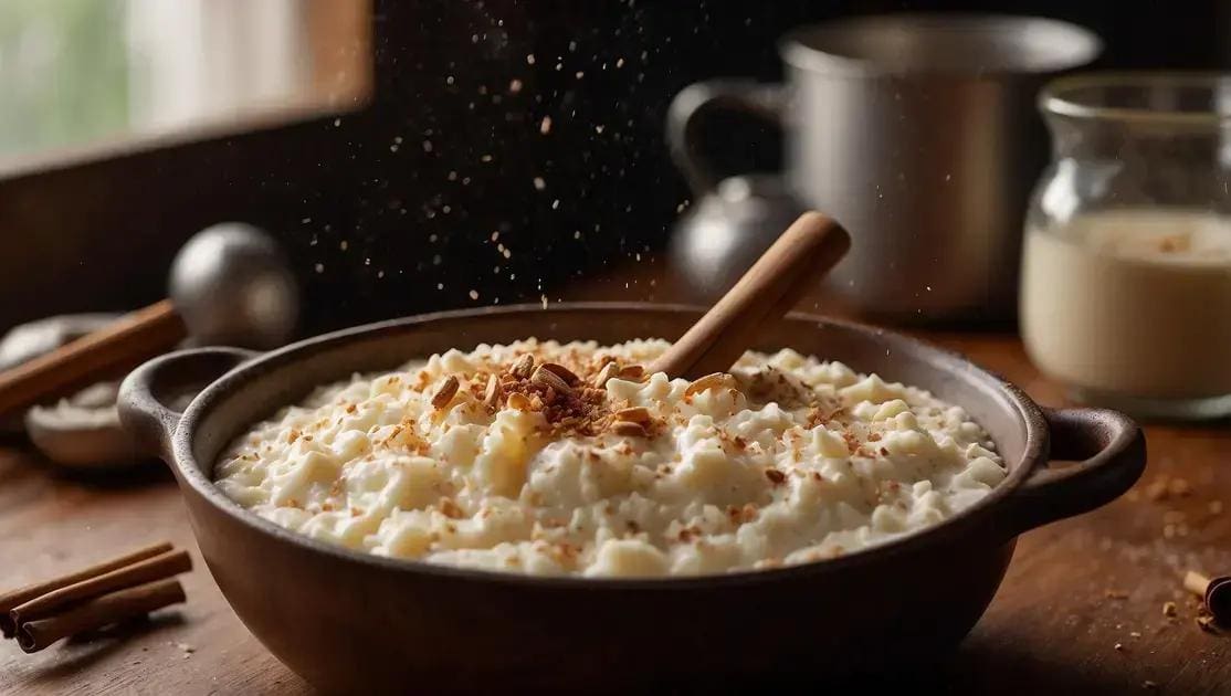 Como preparar arroz doce cremoso com canela
